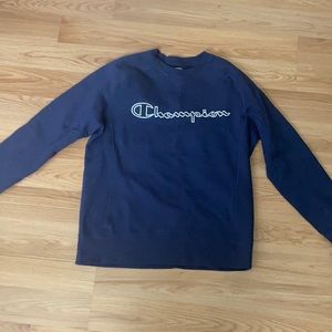 navy champion crewneck